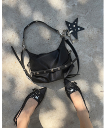mini slouchy bag (black)