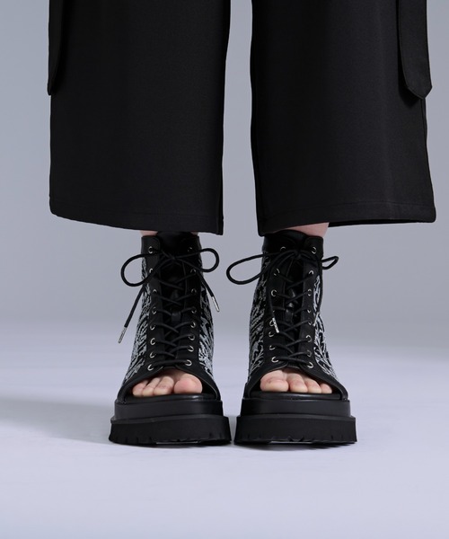 Ellno Loset（エルノロゼット）の「ダマスクジャガードブーツサンダル（サンダル・メンズ・ブラック・X-LARGE/LARGE/MEDIUM/SMALL/X-SMALL）」の17枚目の写真