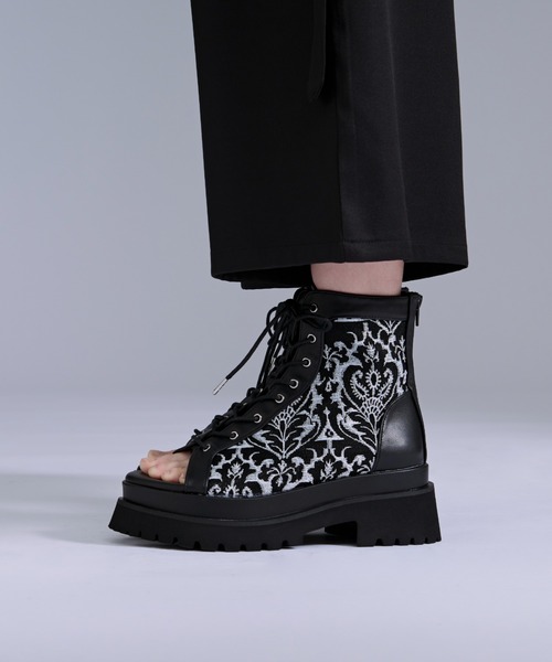Ellno Loset（エルノロゼット）の「ダマスクジャガードブーツサンダル（サンダル・メンズ・ブラック・X-LARGE/LARGE/MEDIUM/SMALL/X-SMALL）」の19枚目の写真