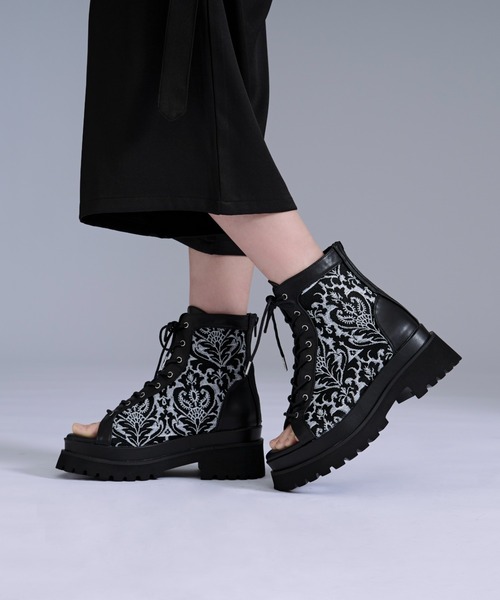 Ellno Loset（エルノロゼット）の「ダマスクジャガードブーツサンダル（サンダル・メンズ・ブラック・X-LARGE/LARGE/MEDIUM/SMALL/X-SMALL）」の20枚目の写真