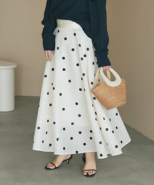La boutique Bon Bon ドットオーガンサーキュラースカート La boutique BonBon（ラブティックボンボン）の「ドットオーガン