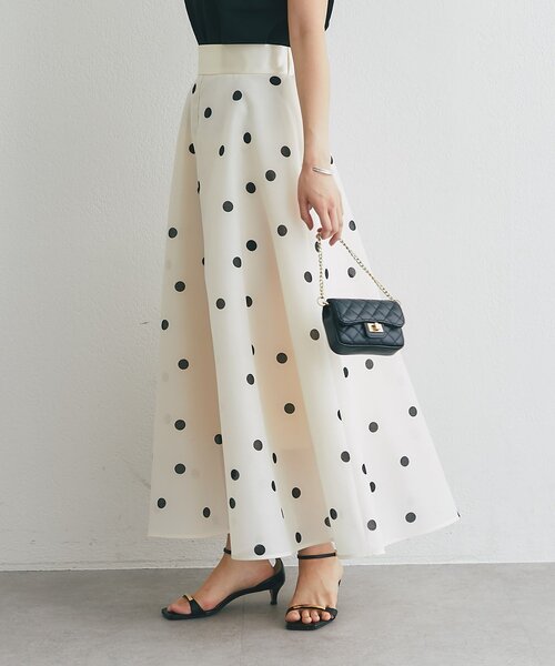 La boutique Bon Bon ドットオーガンサーキュラースカート La boutique BonBon（ラブティックボンボン）の「ドットオーガン