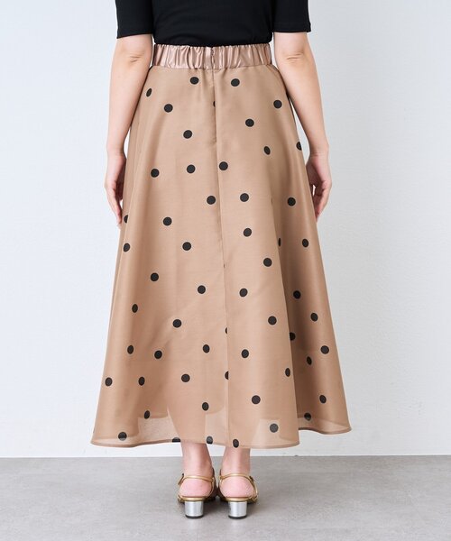 La boutique BonBon(ラブティックボンボン)の「【3サイズ展開】ドットオーガンサーキュラースカート(スカート・レディース・オフホワイト/ブラウン/ブラック・38/36/PS)」の19枚目の写真