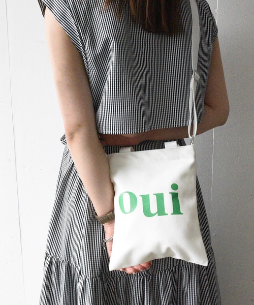 styiro(スタイロ)の「Ouiロゴ 2WAYミニバッグ(トートバッグ・レディース・レッド/グリーン・FREE)」の4枚目の写真