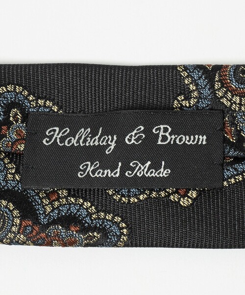 Holliday & Brown（ホリデーアンドブラウン）の「＜Holliday＆Brown＞ペイズリー ジャガード ネクタイ（ネクタイ・メンズ・ブラック・FREE）」の5枚目の写真
