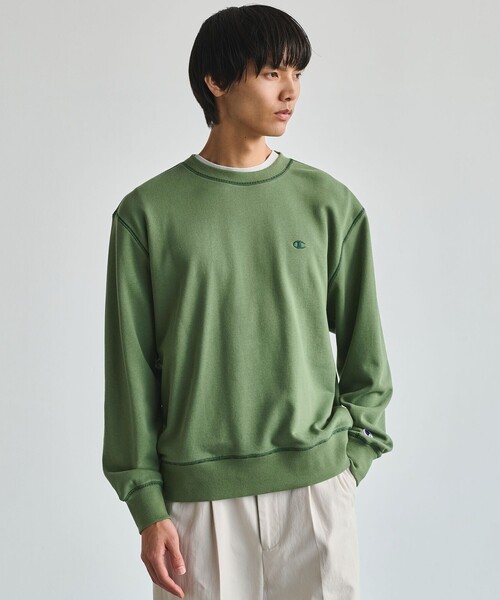 Champion(チャンピオン)の「【別注】<Champion>クルーネック 長袖 スウェット(スウェット・メンズ・レッド/ケリーグリーン/ダークグレー/グレー・M/L)」の4枚目の写真
