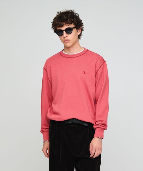 Champion(チャンピオン)の「【別注】<Champion>クルーネック 長袖 スウェット(スウェット・メンズ・レッド/ケリーグリーン/ダークグレー/グレー・M/L)」の1枚目の写真