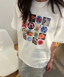 LAC-VERT | フラワーモチーフTシャツ(Tシャツ/カットソー)