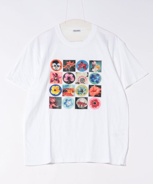 LAC-VERT（ラック・ヴェール）の「フラワーモチーフTシャツ（Tシャツ/カットソー・レディース・ホワイト/ブラック・FREE）」の9枚目の写真