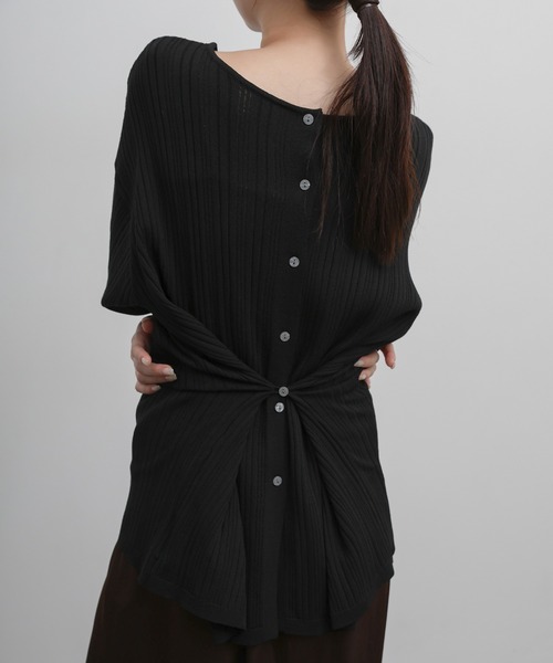 select MOCA Et(セレクトモカエト)の「【Et】Muitiway Random Rib Knit Cardigan(カーディガン/ボレロ・レディース・ベージュ/ブラック/ライトグレー・FREE)」の1枚目の写真