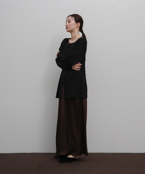 select MOCA Et(セレクトモカエト)の「【Et】Muitiway Random Rib Knit Cardigan(カーディガン/ボレロ・レディース・ベージュ/ブラック/ライトグレー・FREE)」の10枚目の写真