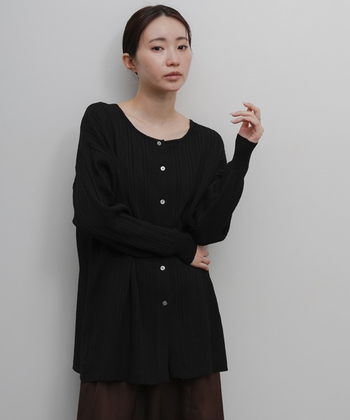 select MOCA Et(セレクトモカエト)の「【Et】Muitiway Random Rib Knit Cardigan(カーディガン/ボレロ・レディース・ベージュ/ブラック/ライトグレー・FREE)」の15枚目の写真