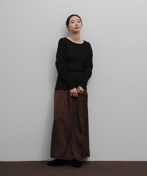 select MOCA Et(セレクトモカエト)の「【Et】Muitiway Random Rib Knit Cardigan(カーディガン/ボレロ・レディース・ベージュ/ブラック/ライトグレー・FREE)」の19枚目の写真