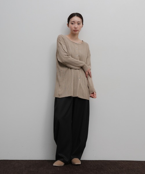 select MOCA Et(セレクトモカエト)の「【Et】Muitiway Random Rib Knit Cardigan(カーディガン/ボレロ・レディース・ベージュ/ブラック/ライトグレー・FREE)」の11枚目の写真