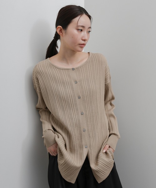 select MOCA Et(セレクトモカエト)の「【Et】Muitiway Random Rib Knit Cardigan(カーディガン/ボレロ・レディース・ベージュ/ブラック/ライトグレー・FREE)」の22枚目の写真