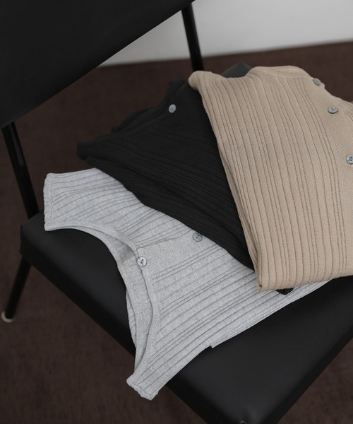 select MOCA Et(セレクトモカエト)の「【Et】Muitiway Random Rib Knit Cardigan(カーディガン/ボレロ・レディース・ベージュ/ブラック/ライトグレー・FREE)」の21枚目の写真