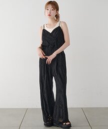 【2サイズ展開/低身長サイズ】レースキャミサロペ