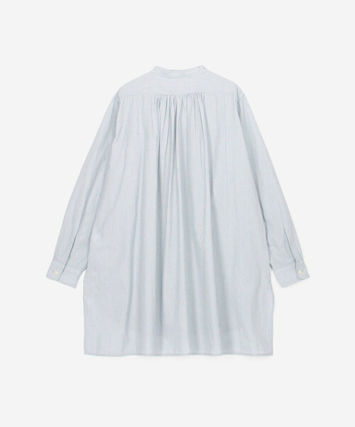 Bshop(ビショップ)の「INDIA INDUSTRY | コットン バンドカラーブザムチュニックシャツ STRIPE WOMEN(シャツ/ブラウス・レディース・ブルー系その他・1)」の5枚目の写真