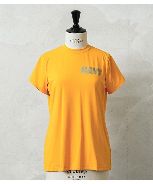MILITARY(ミリタリー)の「新品 米軍 U.S.NAVY レディース NB社製 フィジカル トレーニング Tシャツ(Tシャツ/カットソー・レディース・イエロー・XL/L/M/S)」の1枚目の写真