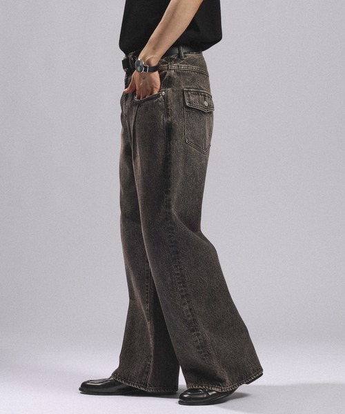 RAGEBLUE(レイジブルー)の「WEST SWITCHING SEMI-FLARE DENIM PANTS/ウエスト切り替え/セミフレアデニムパンツ(デニムパンツ・メンズ・ブルー/グレー・MEDIUM/LARGE)」の18枚目の写真