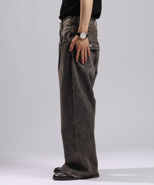 RAGEBLUE(レイジブルー)の「WEST SWITCHING SEMI-FLARE DENIM PANTS/ウエスト切り替え/セミフレアデニムパンツ(デニムパンツ・メンズ・ブルー/グレー・MEDIUM/LARGE)」の12枚目の写真