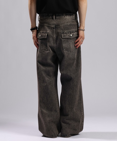 RAGEBLUE(レイジブルー)の「WEST SWITCHING SEMI-FLARE DENIM PANTS/ウエスト切り替え/セミフレアデニムパンツ(デニムパンツ・メンズ・ブルー/グレー・MEDIUM/LARGE)」の13枚目の写真