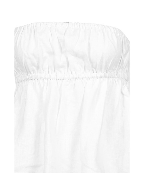 GLOWNY（グロウニ―）の「G HARBOR LINEN TUBE（チューブトップ・レディース・ホワイト・OS）」の4枚目の写真