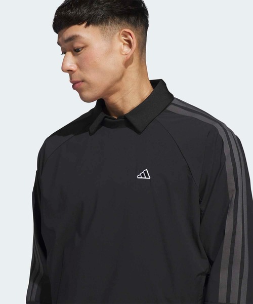 adidas(アディダス)の「スリーストライプス 撥水 プルオーバー【adidas Golf/アディダスゴルフ】(ブルゾン・メンズ・ブラック・XX-LARGE/LARGE/MEDIUM/SMALL/X-LARGE)」の3枚目の写真