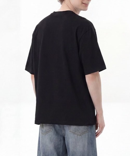 HOOK（フック）の「HOOK チェック × アップリケ刺繍 スカーフ付き T シャツ (SS)（Tシャツ/カットソー・メンズ・オフホワイト/ブラック・LARGE）」の14枚目の写真