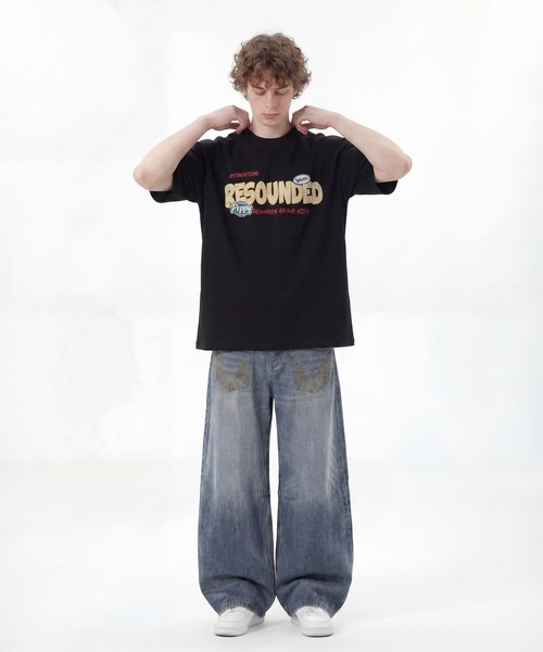 HOOK（フック）の「HOOK チェック × アップリケ刺繍 スカーフ付き T シャツ (SS)（Tシャツ/カットソー・メンズ・オフホワイト/ブラック・LARGE）」の11枚目の写真