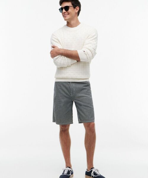 TOMMY HILFIGER(トミーヒルフィガー)の「リラックスリバーインディゴストライプショートパンツ(その他パンツ・メンズ・インディゴブルー・36inch/32inch/28inch/34inch)」の1枚目の写真