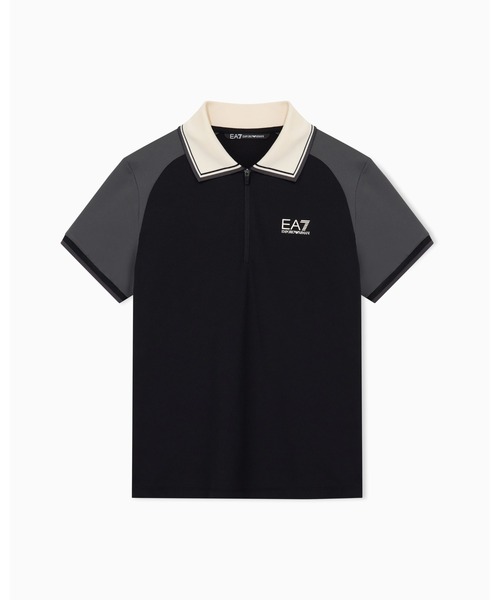 EMPORIO ARMANI EA7（エンポリオアルマーニイーエーセブン）の「【エンポリオ アルマーニ EA7】ウィメンズ ハーフジップ ポロシャツ Golf Pro（ポロシャツ・レディース・ブラック・SMALL/MEDIUM/LARGE/X-SMALL）」の6枚目の写真