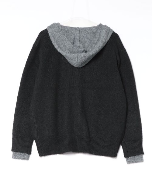 antiqua(アンティカ)の「パーカーディガン(カーディガン/ボレロ・レディース・グレー/ブラック/ネイビー・ONESIZE)」の4枚目の写真
