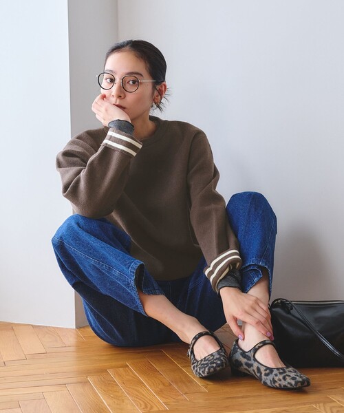 BEAUTY&YOUTH UNITED ARROWS(ビューティーアンドユースユナイテッドアローズ)の「【WEB限定 Wardrobe DAILY MINIMAL】リバーシブルボーダー ニットプルオーバー ウォッシャブル(ニット/セーター・レディース・ネイビー/ダークブラウン/ブラック・FREE)」の9枚目の写真