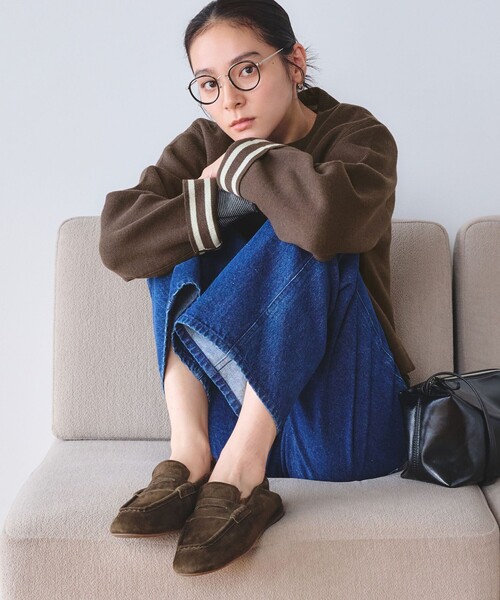 BEAUTY&YOUTH UNITED ARROWS(ビューティーアンドユースユナイテッドアローズ)の「【WEB限定 Wardrobe DAILY MINIMAL】リバーシブルボーダー ニットプルオーバー ウォッシャブル(ニット/セーター・レディース・ネイビー/ダークブラウン/ブラック・FREE)」の10枚目の写真