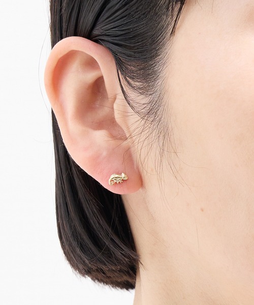 gargle(ガーグル)の「gargle ガーグル:サイエンスシリーズ ミニカメレオン ピアス(ピアス(両耳用)・レディース・ゴールド/シルバー・FREE)」の4枚目の写真