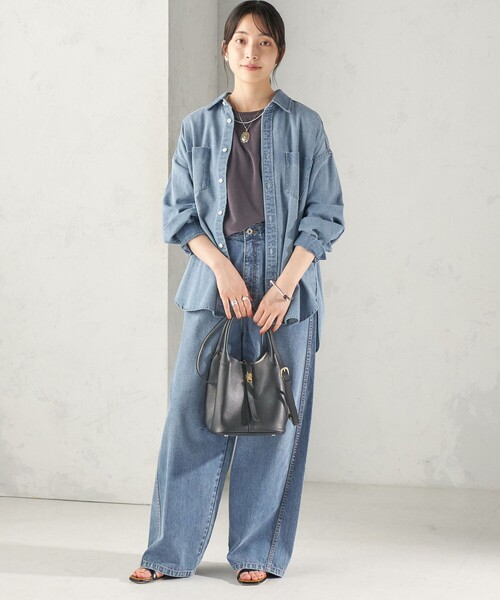 VIOLAd'ORO(ヴィオラドーロ)の「VIOLAd’ORO: V1573 BOX TOTE(トートバッグ・レディース・ブラック/ブラウン・ONE SIZE)」の20枚目の写真