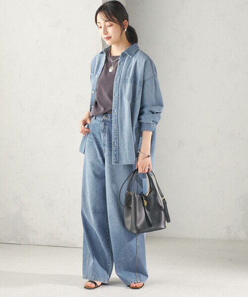 VIOLAd'ORO(ヴィオラドーロ)の「VIOLAd’ORO: V1573 BOX TOTE(トートバッグ・レディース・ブラック/ブラウン・ONE SIZE)」の21枚目の写真