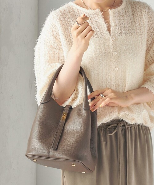 VIOLAd'ORO(ヴィオラドーロ)の「VIOLAd’ORO: V1573 BOX TOTE(トートバッグ・レディース・ブラック/ブラウン・ONE SIZE)」の22枚目の写真
