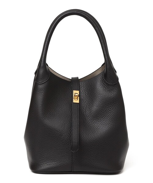 VIOLAd'ORO(ヴィオラドーロ)の「VIOLAd’ORO: V1573 BOX TOTE(トートバッグ・レディース・ブラック/ブラウン・ONE SIZE)」の5枚目の写真