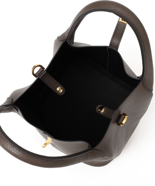 VIOLAd'ORO(ヴィオラドーロ)の「VIOLAd’ORO: V1573 BOX TOTE(トートバッグ・レディース・ブラック/ブラウン・ONE SIZE)」の12枚目の写真
