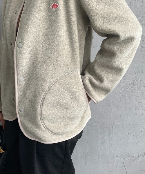 DANTON（ダントン）の「【WEB先行予約】[DANTON/ダントン] フリースノーカラージャケット（ノーカラージャケット・レディース・ブラック/グレイッシュベージュ/ダークグレー・38/36/34）」の18枚目の写真