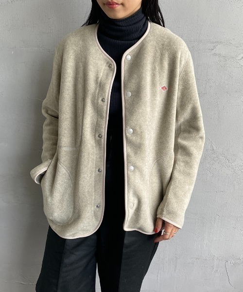 DANTON（ダントン）の「【WEB先行予約】[DANTON/ダントン] フリースノーカラージャケット（ノーカラージャケット・レディース・ブラック/グレイッシュベージュ/ダークグレー・38/36/34）」の14枚目の写真