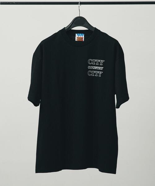 CITY COUNTRY CITY(シティーカントリーシティー)の「CITY COUNTRY CITY T-SHIRT CITY C CITY(Tシャツ/カットソー・メンズ・ホワイト/ブラック・MEDIUM/LARGE/X-LARGE)」の2枚目の写真