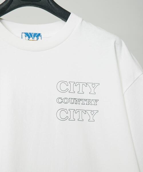 CITY COUNTRY CITY(シティーカントリーシティー)の「CITY COUNTRY CITY T-SHIRT CITY C CITY(Tシャツ/カットソー・メンズ・ホワイト/ブラック・MEDIUM/LARGE/X-LARGE)」の3枚目の写真