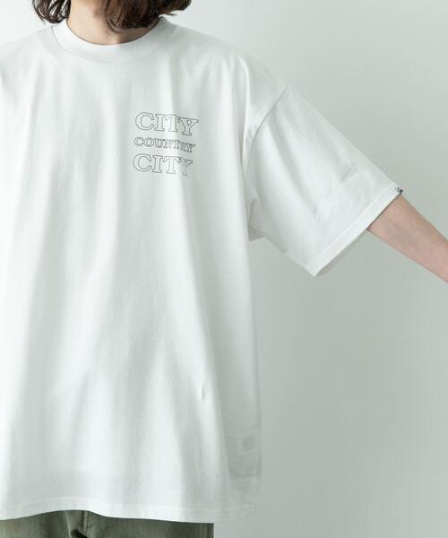 CITY COUNTRY CITY(シティーカントリーシティー)の「CITY COUNTRY CITY T-SHIRT CITY C CITY(Tシャツ/カットソー・メンズ・ホワイト/ブラック・MEDIUM/LARGE/X-LARGE)」の4枚目の写真