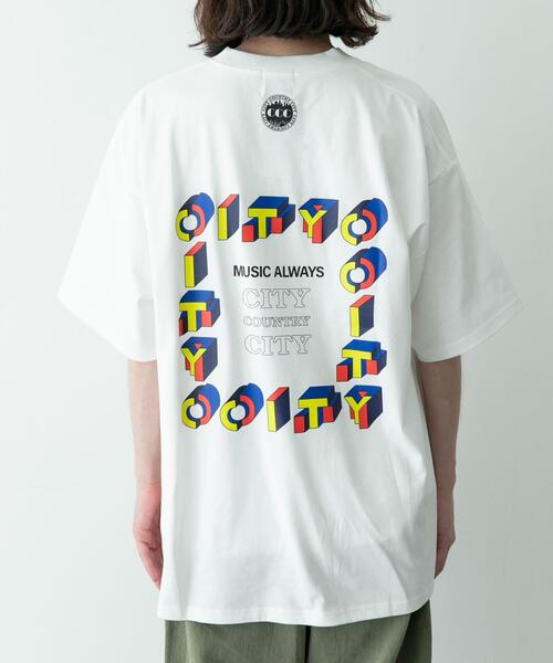 CITY COUNTRY CITY(シティーカントリーシティー)の「CITY COUNTRY CITY T-SHIRT CITY C CITY(Tシャツ/カットソー・メンズ・ホワイト/ブラック・MEDIUM/LARGE/X-LARGE)」の7枚目の写真
