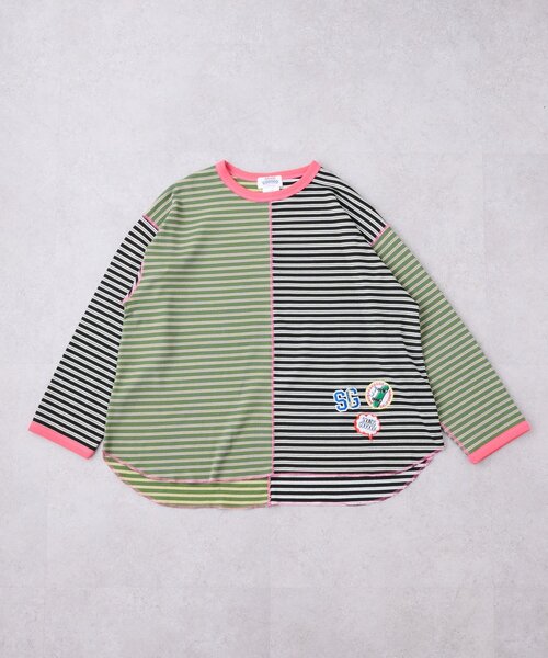 SOUNDSGOOOOD(サウンズグッド)の「【SOUNDS GOOOOD】クレイジーマルチボーダーワッフルロンT(Tシャツ/カットソー・メンズ・ピンク/ブラック・ONE SIZE)」の22枚目の写真