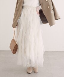 natural couture | ラッフルフリルチュールスカート(スカート)