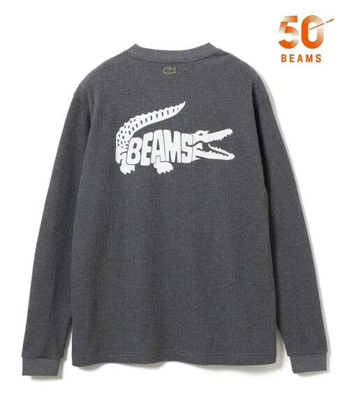 LACOSTE(ラコステ)の「【別注】LACOSTE / ロゴ サーマル Tシャツ(Tシャツ/カットソー・メンズ・グレー/ブラック/ホワイト・SMALL/MEDIUM/X-LARGE/LARGE)」の3枚目の写真